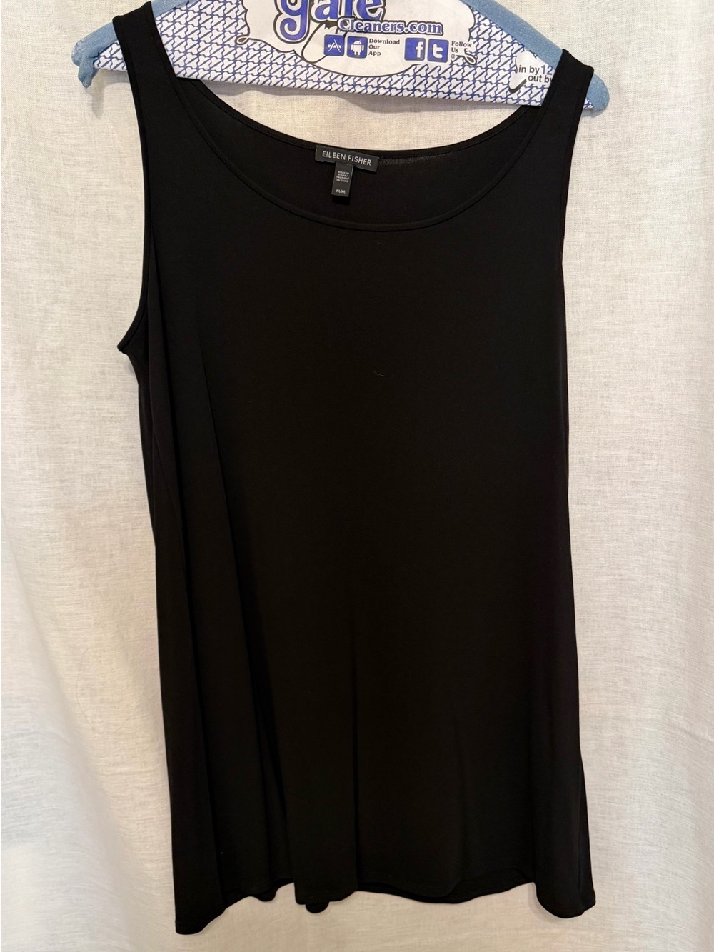 Eileen Fisher Black Sleeveless Scoop Neck Top